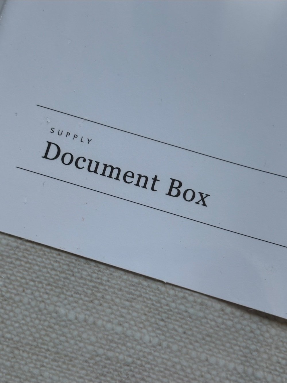 Sugar Paper Document Box with Box Labels - Picture 5 of 16
